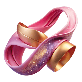 elegant minimalist Abstract Pink Ribbon Flowing Motion Graphic Cutout detailed png