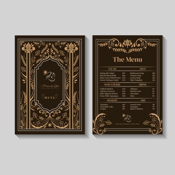 Floral Restaurant Menu Illustration vector
