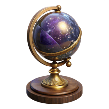 elegant traditional Antique Globe Stand Wooden Base Isolated png