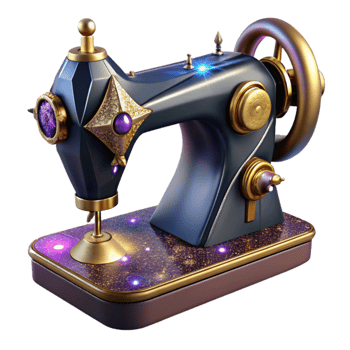 elegant traditional Antique Sewing Machine Cast Iron Isolated exclusive png
