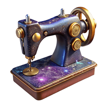 stunning artistic Antique Sewing Machine Cast Iron Isolated detailed png
