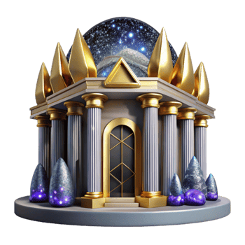 dramatic modern Art Deco Building Facade Isolated Element detailed png