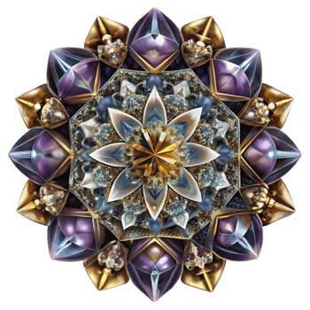 elegant traditional Artistic Kaleidoscope Pattern Transparent Background png