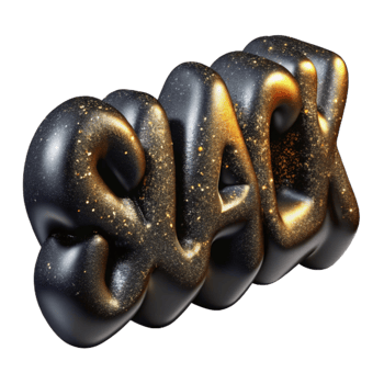 serene artistic Black Bold Headline Text Isolated high resolution png