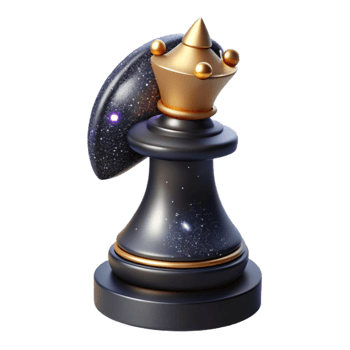 beautiful modern Black Chess Piece Knight Isolated Element premium png