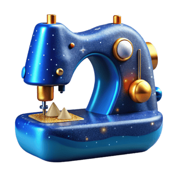 stunning traditional Blue Sewing Machine Needle Isolated Element original png