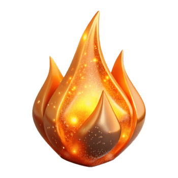 dramatic contemporary Bright Orange Flame Embers Isolated with Glowing Sparks exclusive png