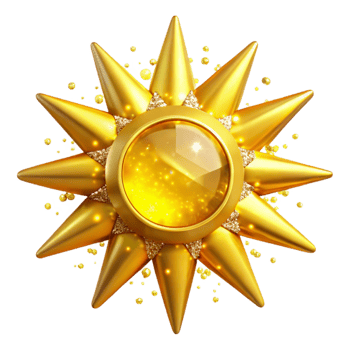 magnificent contemporary Bright Yellow Sunburst Isolated Transparent Background premium png