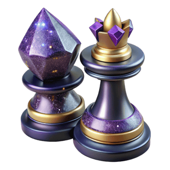 dramatic modern Chess Pieces Top View Isolated Cutout detailed png