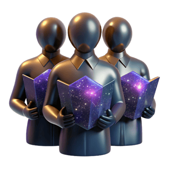 impressive minimalist Choir Singers Silhouette Transparent Background genuine png