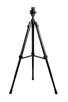 Camera tripod in stark monochrome representing stability and photographic support png