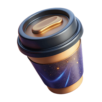 extraordinary contemporary Coffee Cup Disposable with Lid Top View Isolated authentic png