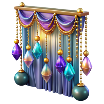 impressive classic Colorful Beaded Curtain Cutout Transparent Background genuine png