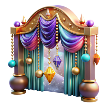 magnificent minimalist Colorful Beaded Curtain Cutout Transparent Background authentic png
