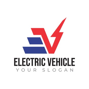 EV Car Electric Vehicle Logo Template vector