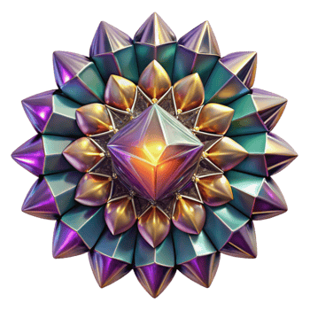 serene modern Colorful Kaleidoscope Image Cutout high quality png