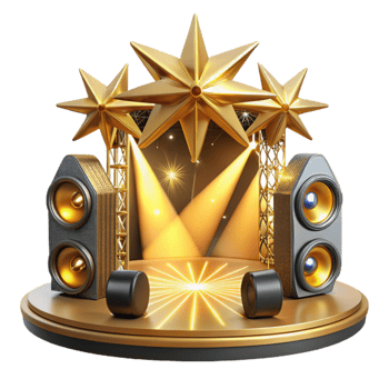 extraordinary modern Concert Stage Lights Cutout with Bright Beams Isolated premium png