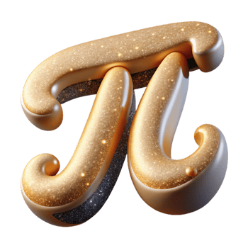 beautiful classic Cream Script Font Pi Symbol Isolated authentic png