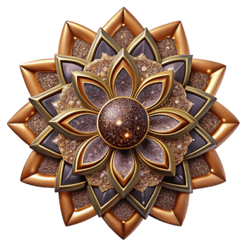 beautiful rustic Decorative Mandala Motif Brown Cutout on White premium png