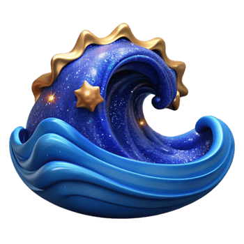 vibrant creative Deep Blue Ocean Waves Cutout with White Foam high resolution png