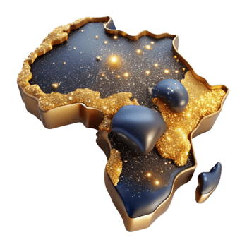 impressive rustic Detailed Map of Africa with Country Borders Isolated professional png