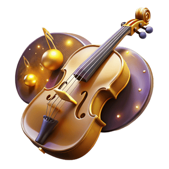 dramatic abstract Double Bass and Jazz Music Notes Isolated Transparent Background genuine png