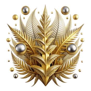 impressive classic Fern Leaf Intricate Symmetry Nature Design Isolated high resolution png