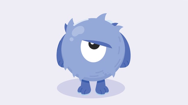 monster creature with playful features, children story books, featuring bright colors, friendly eyes, and a fun imaginative appearance vector