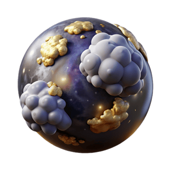 vibrant traditional Globe with Realistic Cloud Cover Cutout exclusive png