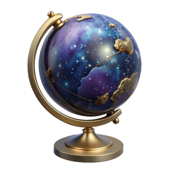 stunning modern Globe with Stand Front View Cutout genuine png
