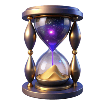 beautiful traditional Glowing Hourglass in Dark Room Cutout high quality png