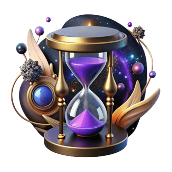impressive creative Glowing Hourglass in Dark Room Cutout exclusive png