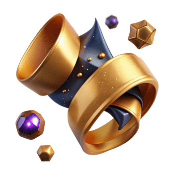 dramatic classic Golden Ribbon Unfurling Animation Isolated Element high resolution png