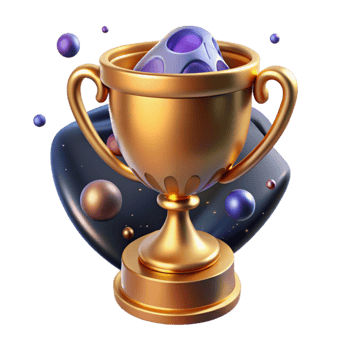 magnificent classic Golden Trophy Cup Front View Isolated detailed png