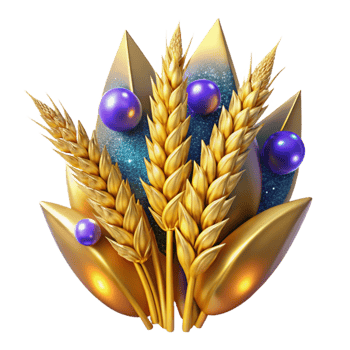 extraordinary modern Golden Wheat Stalks Isolated with Grain Detail png