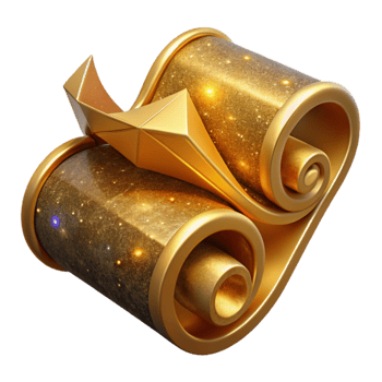 elegant creative Gold Geometric Scroll Design Isolated on White genuine png