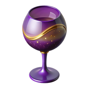 beautiful creative Grape Purple Wine Glass Isolated Element authentic png
