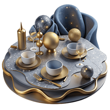 extraordinary creative Gray Minimalist Table Setting Element Cutout authentic png