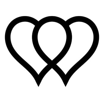 Intertwined Hearts Symbolizing Connection, Love, and Togetherness vector