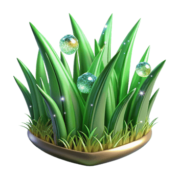 dramatic creative Green Grass Blades Swaying in Breeze Transparent professional png