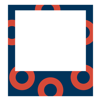 a square frame with circles on it png