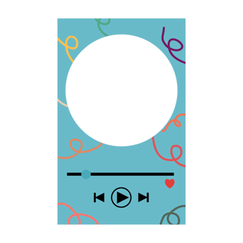 a blue player with a colorful background png