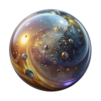 beautiful modern Hand Blown Glass Marble with Air Bubble Cutout png