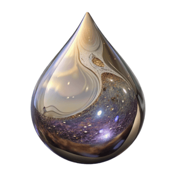 wonderful contemporary Handblown Glass Ornament Teardrop Shape Transparent Element authentic png