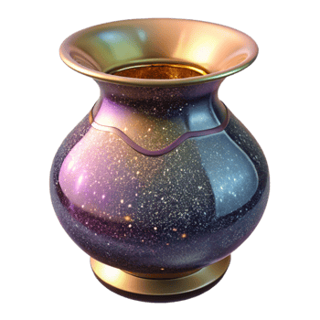 stunning classic Handblown Glass Vase Isolated Element with Shadow professional png