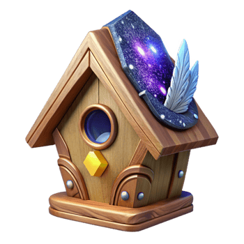 dramatic traditional Hand Carved Wooden Birdhouse with Perch Detail Isolated detailed png