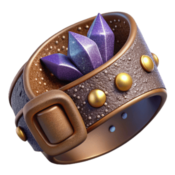 stunning creative Handcrafted Leather Bracelet Studded Design Isolated Element professional png