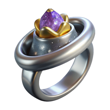 dramatic modern Handcrafted Silver Ring Simple Design Isolated Element authentic png