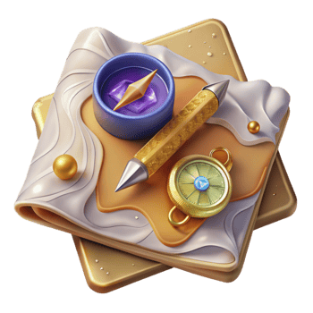 extraordinary creative Hand Drawn Map with Compass Rose Isolated detailed png