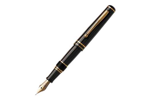 A fountain pen with a touch of classic isolated on transparent background png
